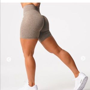 NVGTN mocha scrunch shorts XS like new